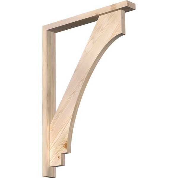 Ekena Millwork Imperial Block Smooth Bracket w/ Offset Brace, Douglas Fir, 3 1/2"W x 28"D x 40"H BKT0402X28X40IMP05SDF - main